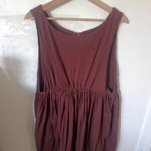 Sleeveless Brown Dress
